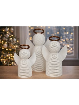 Lunera Accessories 3D Melek Mumluk 3’lü Set – Dekoratif Angel Tealight Mumluk