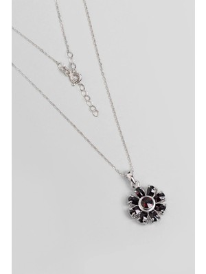 So CHIC Çikolata Çiçeği 18 Ayar Beyaz Altın Kaplama 45 Cm Gümüş Kolye