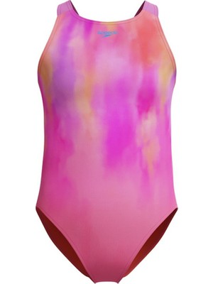 Speedo Print Pulseback One Piece Çocuk Mayo