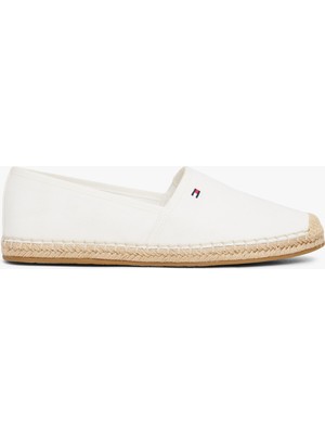 Tommy Hilfiger Tommy Hılfıger Kadın Marka Logolu Günlük Kullanıma Uygun Beyaz1 Espadril FW0FW08541 Ybl