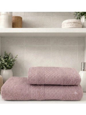 2 Li Banyo Havlu Seti Pamuklu Büyük Boy / 90 x 150 Cm Banyo Havlu - 50 x 90 Cm El Yüz Baş Havlu
