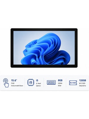 Grandstarr WP156M 15.6''FHD İ5-8.NESIL/8GBRAM/120GB M2. SSD Dokunmatik Panel Pc