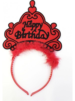 Hace Bazaar Happy Birthday Yazılı Neon Renk Taç 12 Adet