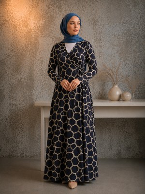 Defka Yüzde Yüz Pamuk Penye Kadın Kruvaze Namaz Elbisesi Sabahlık