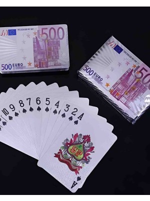 Wolawood Özel Seri Euro Temalı Oyun Kartları Kağıdı Seti € Gümüş Model Premium Poker Kartları Casino Eğlence Texas Holdem, Euro Tasarımlı Oyun Kağıdı Takımı