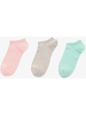 Skechers 3'lü Paket Essential Bilekli Çorap Unisex Yeşil-Pembe-Gri Çorap S2520315-3706