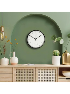 Matmel Lofty Duvar Saati - Siyah / Beyaz - 30 cm