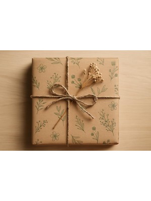 5 Adet Çiçek Desenli Paketleme Kağıdı 50X70 cm
