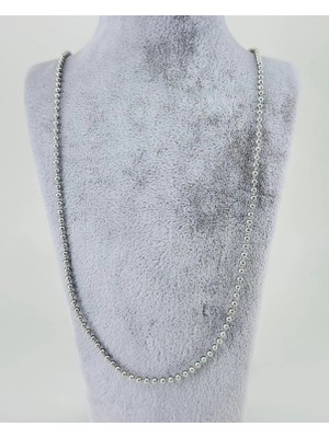 Svoria Store Rodyum Çelik Erkek Kolye 60 cm - EKL0024