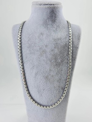 Svoria Store Gri Çelik Çelik Kolye 60 cm - EKL0056