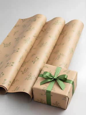 Çiçek Desenli Paketleme Kağıdı 50X70 cm  8 Adet Estetik Hediye Sunumu İçin Uygun