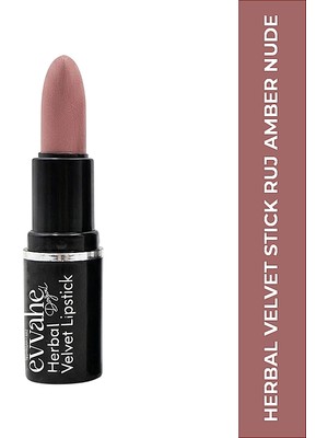 Evvahe Doğal Herbal Velvet Stick Ruj - 1- Amber Nude 4 G E