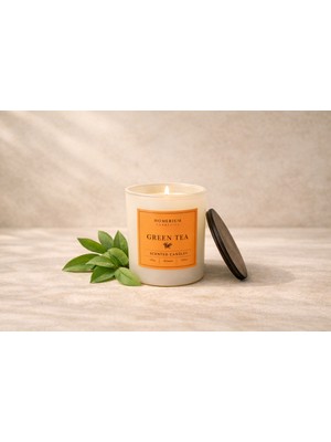 Homerium Greentea Soy Wax Candle 160 gr Bej