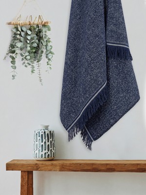 Woof Home Çok Amaçlı Pamuklu Örtü- Kanepe-Koltuk Şalı-Koltuk Örtüsü 170X220 Siyah