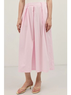 Antioch Pembe Pileli Culotte Pantolon
