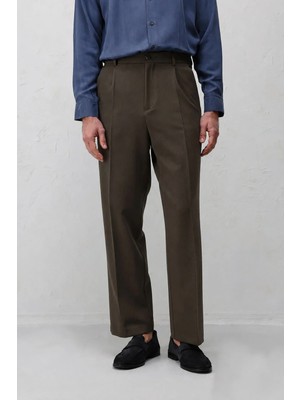 Antioch Kahve 1 Relax Fit Pilili Erkek Pantolon