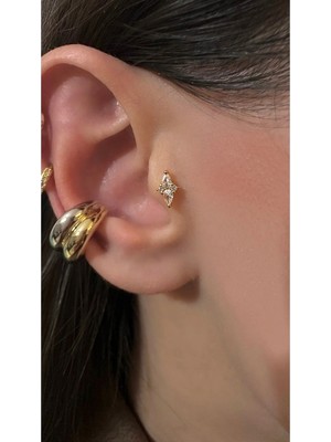 OkkoStore Çelik Damla Taşlar Piercing