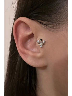 OkkoStore Çelik Tektaş Kalp Piercing