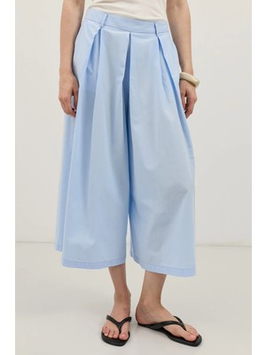 Antioch Mavi Pileli Culotte Pantolon