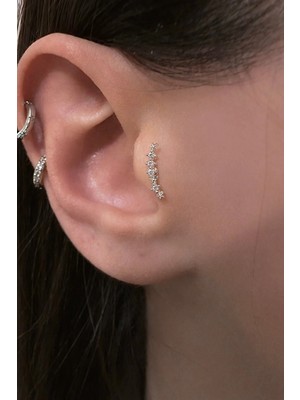 OkkoStore Çelik Mini Yıldız Detaylı Piercing