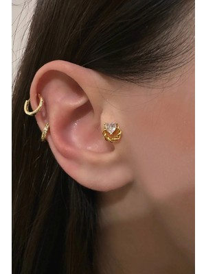 OkkoStore Çelik Halka Içinde Kalp Piercing