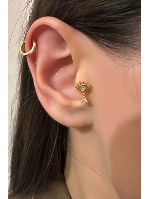 OkkoStore Çelik Sallantılı Kirpikli Göz Piercing