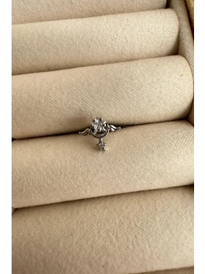 OkkoStore Çelik Mini Taşlı Taç Piercing Tragus Kıkırdak