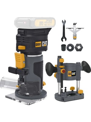 Cat DX82B.3 18VOLT Şarjlı Devir Ayarlı El Frezesi Formika Tıraşlama (Akü Dahil Değildir)