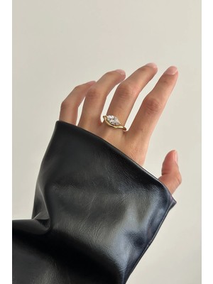 OkkoStore Markiz Kesim Çift Sıra Yüzük