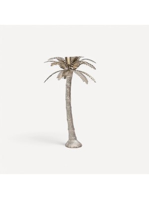 Onemay Palms Gümüş Küçük Boy Dekoratif Mumluk