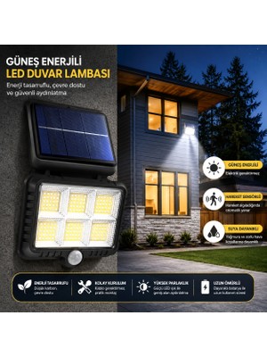 Belirtilmemiş Güneş Enerji Panelli 120 LED Bahçe Aydınlatma