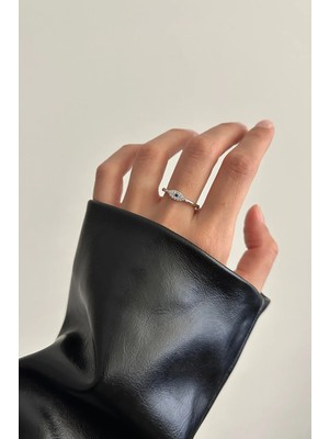 OkkoStore Kadın Minik Taşlı Göz Ayarlanabilir Yüzük