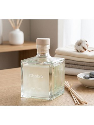 Chakra Soft Linen Çubuklu Oda Kokusu 250 ml Estetik Cam Şişede Kalıcı Ferahlık