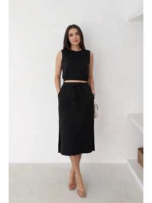Mareandpanda Kadın Iki Iplik Crop Etek Ikili Takım