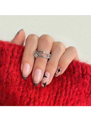 OkkoStore Çengelli Iğne Model Sallantılı Ayarlanabilir Yüzük