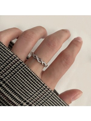 OkkoStore Kadın Ince Taşlı Sarmal Yüzük