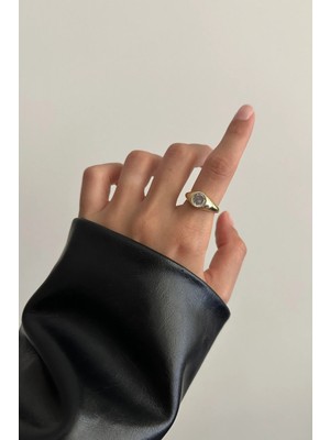 OkkoStore Yuvarlak Taşlı Ayarlanabilir Yüzük