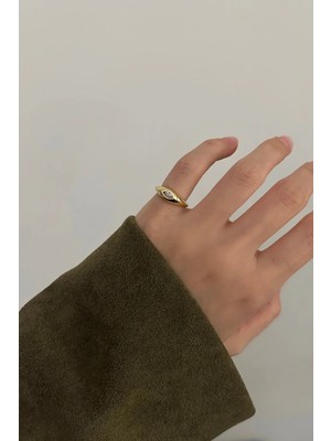 OkkoStore Damla Taşlı Ayarlanabilir Serçe Parmak Yüzük