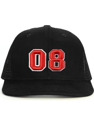 PataCute 08 Numara Kabartmalı Snapback Şapka
