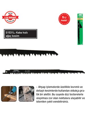 Tomax TİLKİ KUYRUĞU 240 mm (AHŞAP) S1531L (5 Adet)