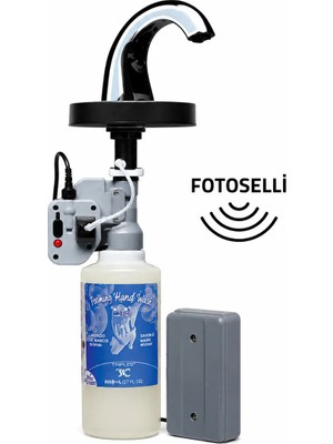 Sıvı Sabunluk, Fotoselli, Tezgahtan, 0,80LT - Krom