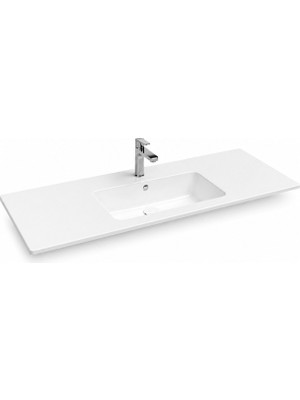 Isvea Sistema T-Flat Slim Ince Formlu Lavabo 121 x 46,5 cm Beyaz | 10SL50121