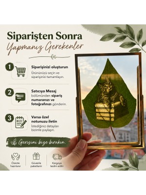 IdeaFabric Avelith El Yapımı Gerçek Yaprak Oyma Sanatı - Çerçeveli Evcil Hayvanlarınızın En Özel Anları
