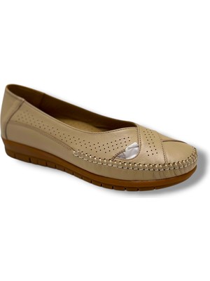 Ellanor 7031-26 Hakiki Lazerli Cilt Deri Anatomik Kadın Ayakkabı 35-41