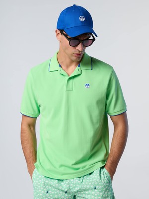 North Sails Regular Fit %100 Organik Pamuk Baskılı Erkek Polo Yaka Tişört