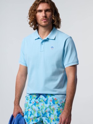North Sails Regular Fit %100 Organik Pamuk Baskılı Erkek Polo Yaka Tişört