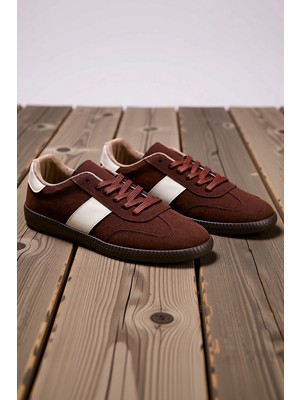 Benerly Kadın Retro Stil Nubuk Bağcıklı Spor Ayakkabı Renk Bloklu Desen Rahat Günlük Sneaker Modern Şık