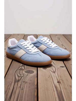 Benerly Kadın Retro Stil Nubuk Bağcıklı Spor Ayakkabı Renk Bloklu Desen Rahat Günlük Sneaker Modern Şık