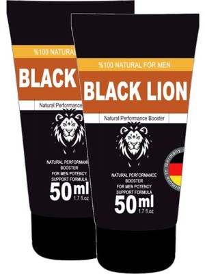 Black Lion 2 Adet 50 ml Men Booster Krem Erkeklere Özel Anlar Için Hareketlendirici Krem