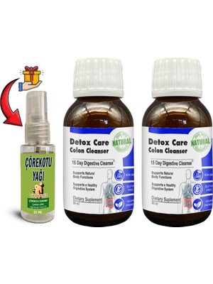 Detox Care 2 Kutu 15 Günlük Pratik Şurup Formülü + Çörek Otu Masaj Yağı 30 ml